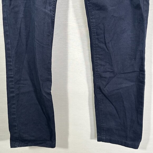 Brooks Brothers Pants Womens 6 Brook E Fit Navy Blue Cotton Stretch Flat Front - Picture 3 of 10